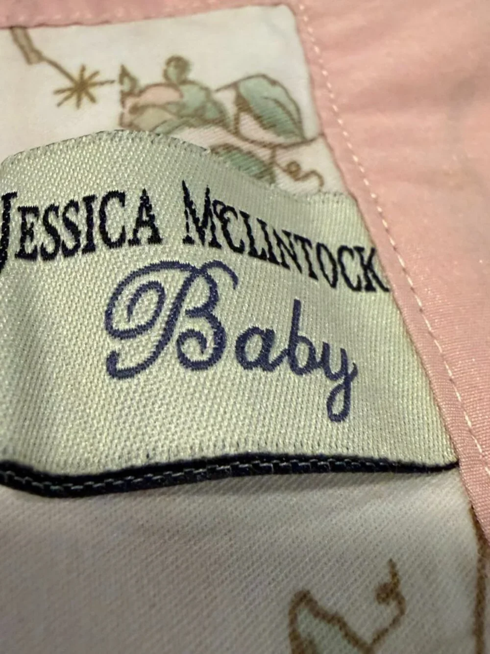Vintage Jessica McClintock baby crib bedding quilt blanket set pink fairy Y2K
